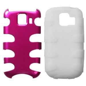   Shell Protector Cover Case   Hot Pink/White Cell Phones & Accessories