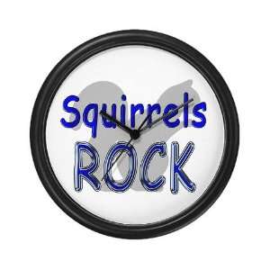  Squirrels Rock Pets Wall Clock by  Everything 