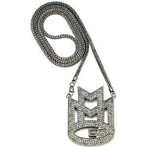 MMG Maybach Music Group Necklace New Iced Out Gun Metal Color Pendant 