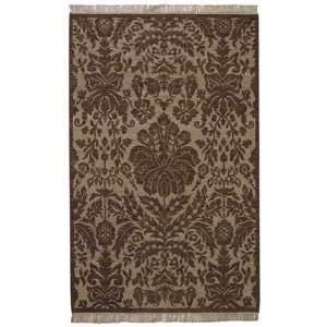  Capel Indienne Floral Lace 1638 Mocha Rectangle   2 x 3 