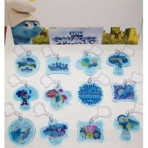  Smurf Backpack Clips with Funny Sayings Set of 12 with 