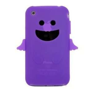 Angel Design PURPLE Silicone Skin Case Cover for Apple iPhone 3G/3GS 