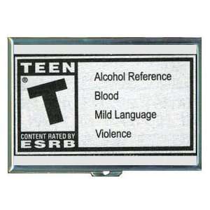  Rated ESRB Teen Alcohol Blood ID Holder, Cigarette Case or 