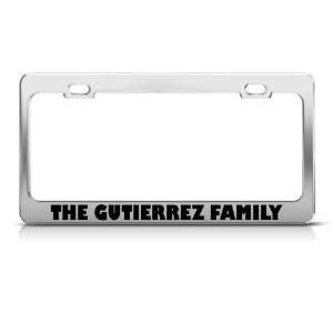  The Guti?Rrez Family license plate frame Stainless Metal 