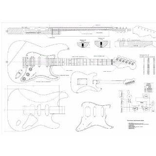 Full Scale Plans for the Fender Stratocaster Deluxe HSS 