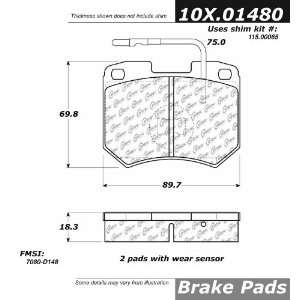  Centric Parts, 102.01480, CTek Brake Pads Automotive