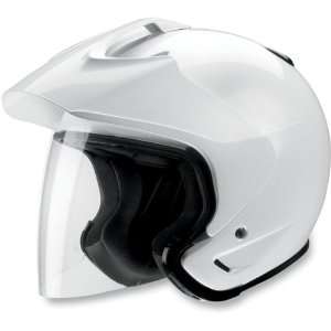   Ace Transit Open Face Motorcycle Helmet Pearl White Medium M 0104 0751