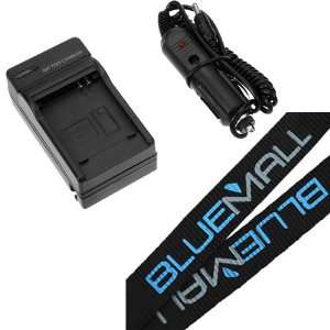 GTMax SLB 07A Battery Charger with Car Adapter + Neck Strap Lanyard 