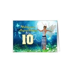    Magical fairy birthday card for 10 years old Card: Toys & Games
