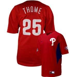   Phillies #25 Jim Thome Red Walk off Jersey: Sports & Outdoors