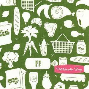  Suburbia Green Off to Market Fabric   SKU# 10919 7 Arts 