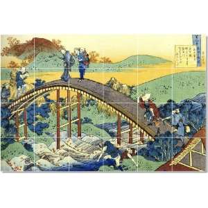   Ukiyo E Tile Mural Modern Home Remodeling  24x36 using (24) 6x6 tiles