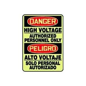 HIGH VOLTAGE AND ELE DANGER HIGH VOLTAGE AUTHORIZED PERSONNEL ONLY 