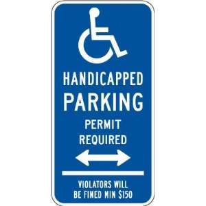  Metal traffic Sign: 12x24 Connecticut   Handicapped 