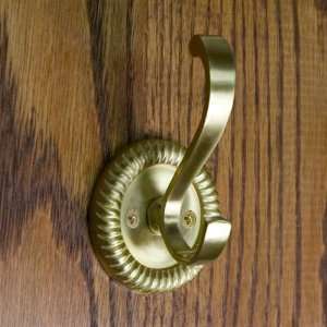  Solid Brass Mercado Double Hook   Matte Brass