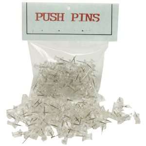   Clear Push Pins / Thumbtacks   100 pushpins per box: Office Products