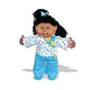  Cabbage Patch Kids: Black Haired Girl in Blue Pant Outfit 