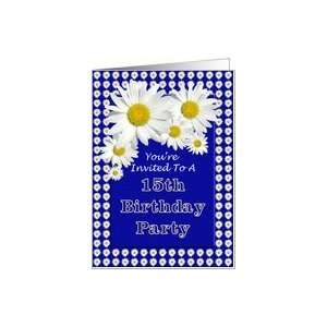  15th Birthday Party Invitations, Cheerful Daisies Card 