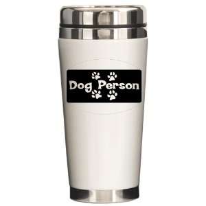  Ceramic Travel Drink Mug Dog Person 