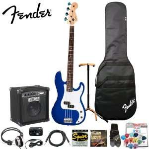  Fender Squier Affinity Metallic Blue P Bass with Rumble 15 