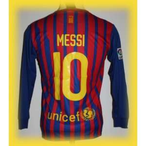  FC BARCELONA HOME LIONEL MESSI 10 LONG SLEEVE FOOTBALL 