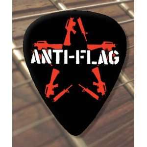  Anti Flag Logo Premium Guitar Pick x 5 Medium: Musical 