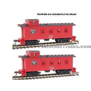 Walthers HO Scale Ready to Run Wood 4 Window Caboose 2 Pack   CB&Q 