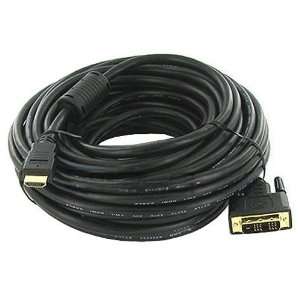  HDMI to DVI Cable Rated CL2 Gold Plated 50ft: Electronics