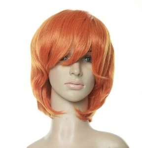  Orange Short Length Anime Costume Cosplay Wig: Toys 