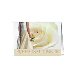  Rehearsal Dinner Card Bride and White rose Card Health 
