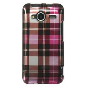  Crystal Pink Checker 2pcs Phone Protector Hard Cover Case 