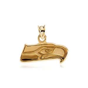  Seattle Seahawks Logo Pendant in 14 Karat Gold Jewelry