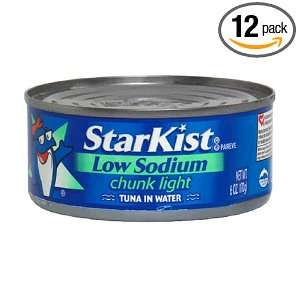 Starkist Chunk Light, Low Salt, Low Fat, 6 Ounce Can (Pack of 12)