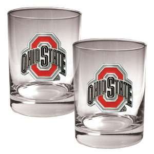  Ohio State Buckeyes NCAA 2pc Rocks Glass Set Sports 