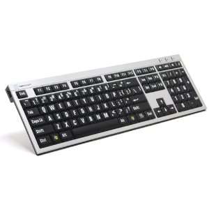  LogicKeyboard Large Print White on Black Keyboard Health 