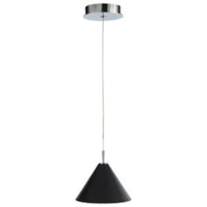   Lamp Pendant with Black Shade Chrome PC6000 31 15: Home Improvement