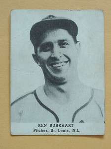1947 Tip Top Bread Ken Burkhart St Louis Cardinals  