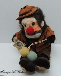   jr animal clown plush toy official licensed product by luigi amani