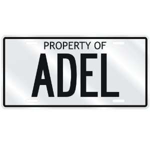  NEW  PROPERTY OF ADEL  LICENSE PLATE SIGN NAME: Home 