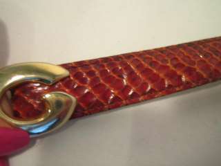 GINO VERDE brown belt & suede leather belt   S VINTAGE  
