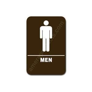  Restroom Sign Mens Brown 3801