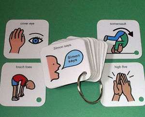 Simon Says ABA Keyring Activity   Autism Visual Aid  