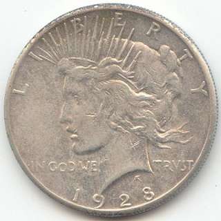 1928 Peace Dollar, Key Date, Nice XF  