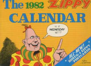 ZIPPY THE PINHEAD 1982 & 1983 CALENDARS+postcards, Mask  