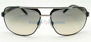 Dolce & Gabbana Aviator 2049 047/32 Black Silver Sunglasses New 