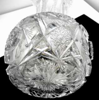 American Brilliant Cut Vase Crystal 10.5 Beautiful  