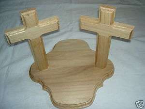 Solid Oak Bible/Book stand/holder cross crosses routered edges  