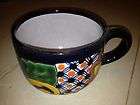 Talavera Mexican Coffee Mug 4 D x 3 1/4 H Ceramic Pottery