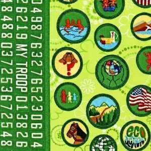  Girl Scouts Fabric Circle Badges Green Arts, Crafts 