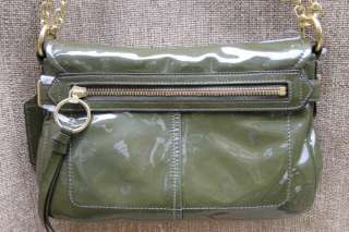 Coach Chelsea Patent Leather Flap Bag 17854 Olive NWT  